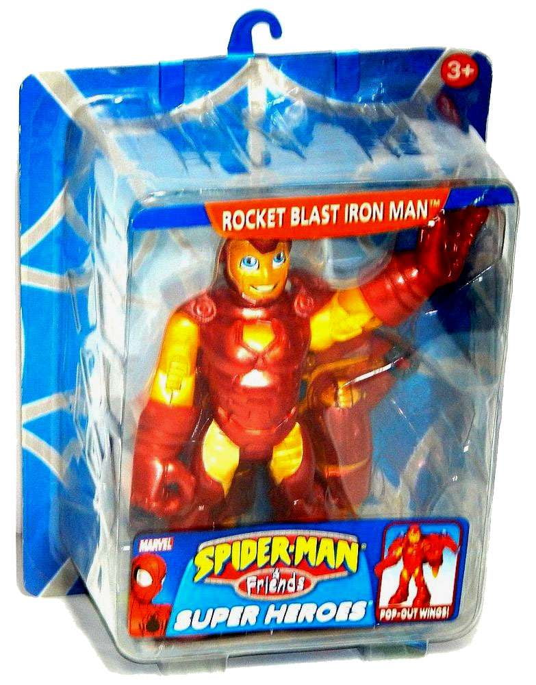 Spider-Man Super Heroes Rocket Blast Iron Man Action Figure