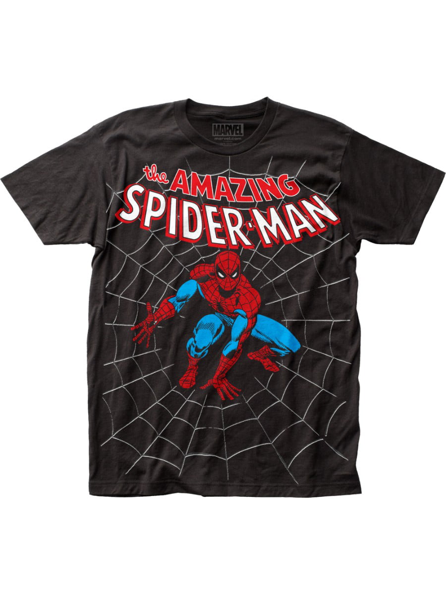 The Amazing Spider-Man Web Black T-Shirt-Small