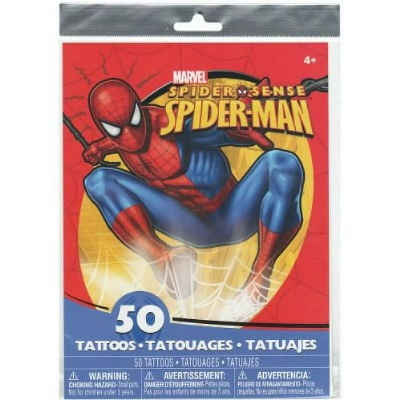 Spider-Man Temporary Tattoos - 50 Tattoos per Package!