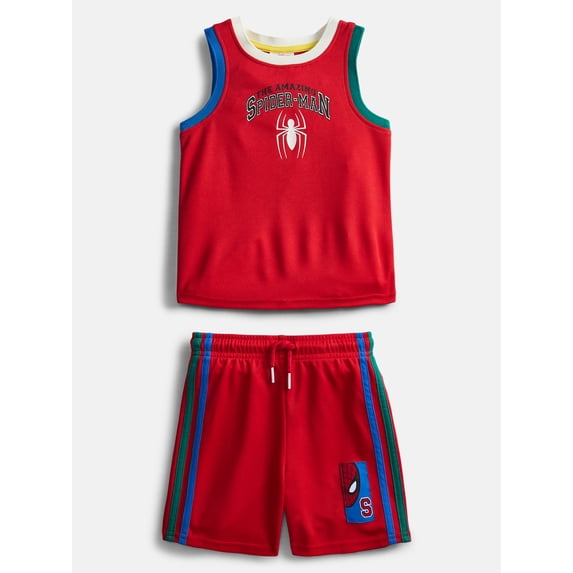 Spider-Man Toddler Boys Graphic Tank Top and Short Set, 2 Piece, Sizes 12M-5T