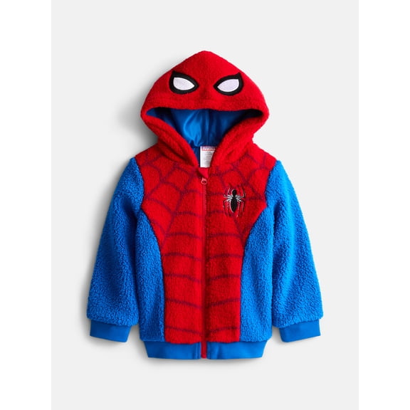 Spider-Man Toddler Boys Full Zip Fleece Hoodie, Sizes 12M-5T