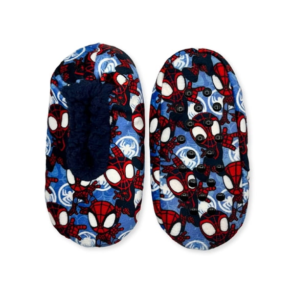 Spider-Man Toddler Boy Fuzzy Babba Slipper Socks, 1-Pack, Sizes 3T-4T