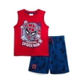 thumbnail image 1 of Spider-Man Toddler Boys Graphic Tank Top and Matching Allover Print Shorts Set, 2-Piece, Sizes 12M-5T, 1 of 8