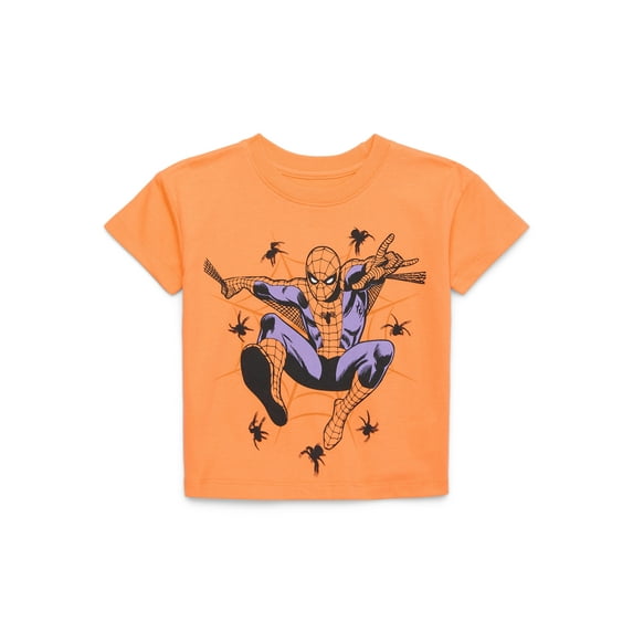 Spider-Man Toddler Boy Halloween Graphic Tee with Short Sleeves, Sizes 12M-5T
