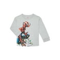 thumbnail image 1 of Spider-Man Toddler Boys' Christmas Graphic Tee with Long Sleeves, Sizes 12M-5T, 1 of 3