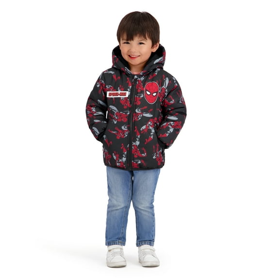 Spider-Man Toddler Boy Puffer Jacket, Sizes 2T-5T