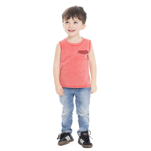 Spider-Man Toddler Boy Tank Top with Front and Back Graphics, Sizes 12M-5T