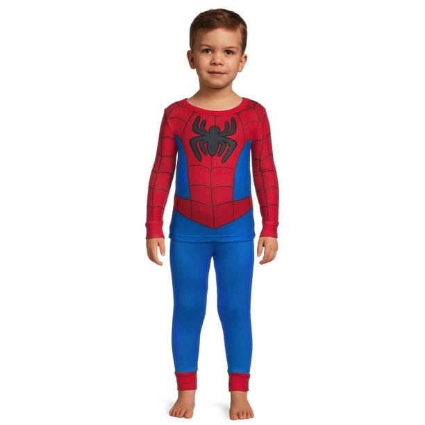 SpiderMan Toddler Boy’s Long Sleeve Pajama Top and Bottoms, 2Piece Set, Sizes 12M5T