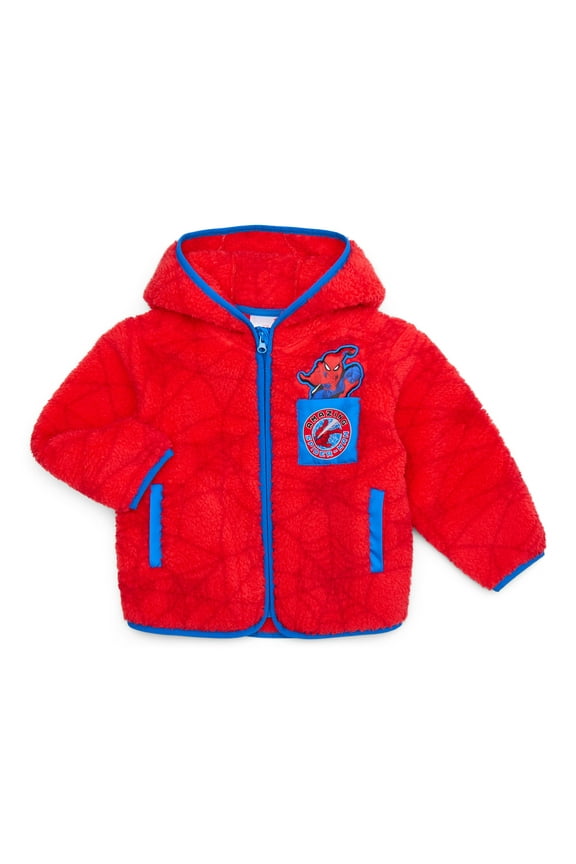Character Toddler Boy Faux- Shearling Zip Jacket with Hood, Sizes 2T-5T