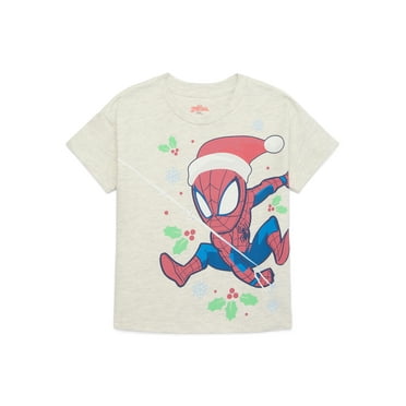 Spider-Man Toddler Boys Holiday Short Sleeve Crewneck T-Shirt, Sizes 12M-5T