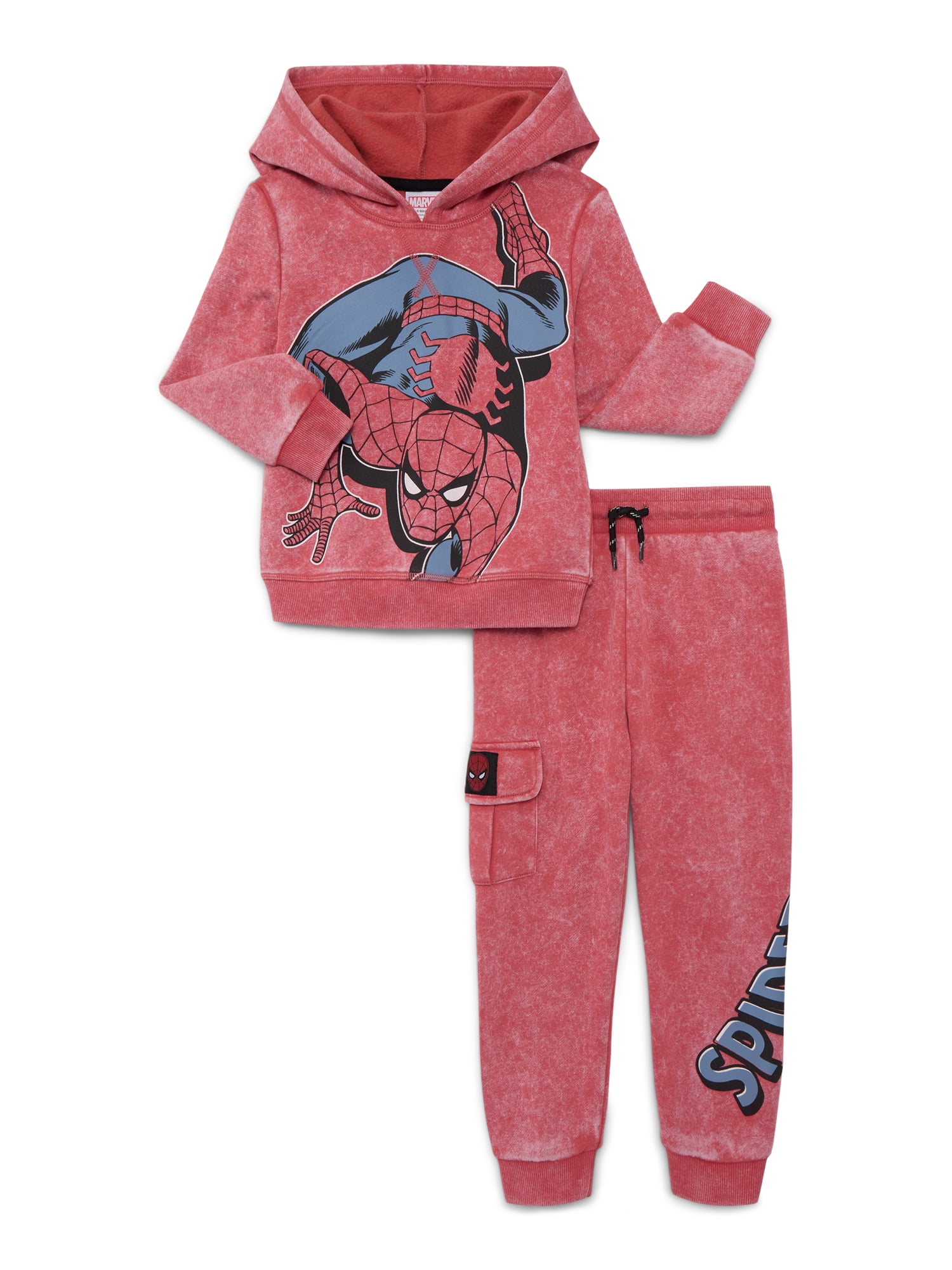 Spider-Man Toddler Boys' Graphic Hoodie and Jogger Pants Set, 2-Piece, Sizes 12M-5T
