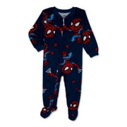 Spider-Man Toddler Boys One Piece Sleeper Pajamas, Sizes 12M-5T