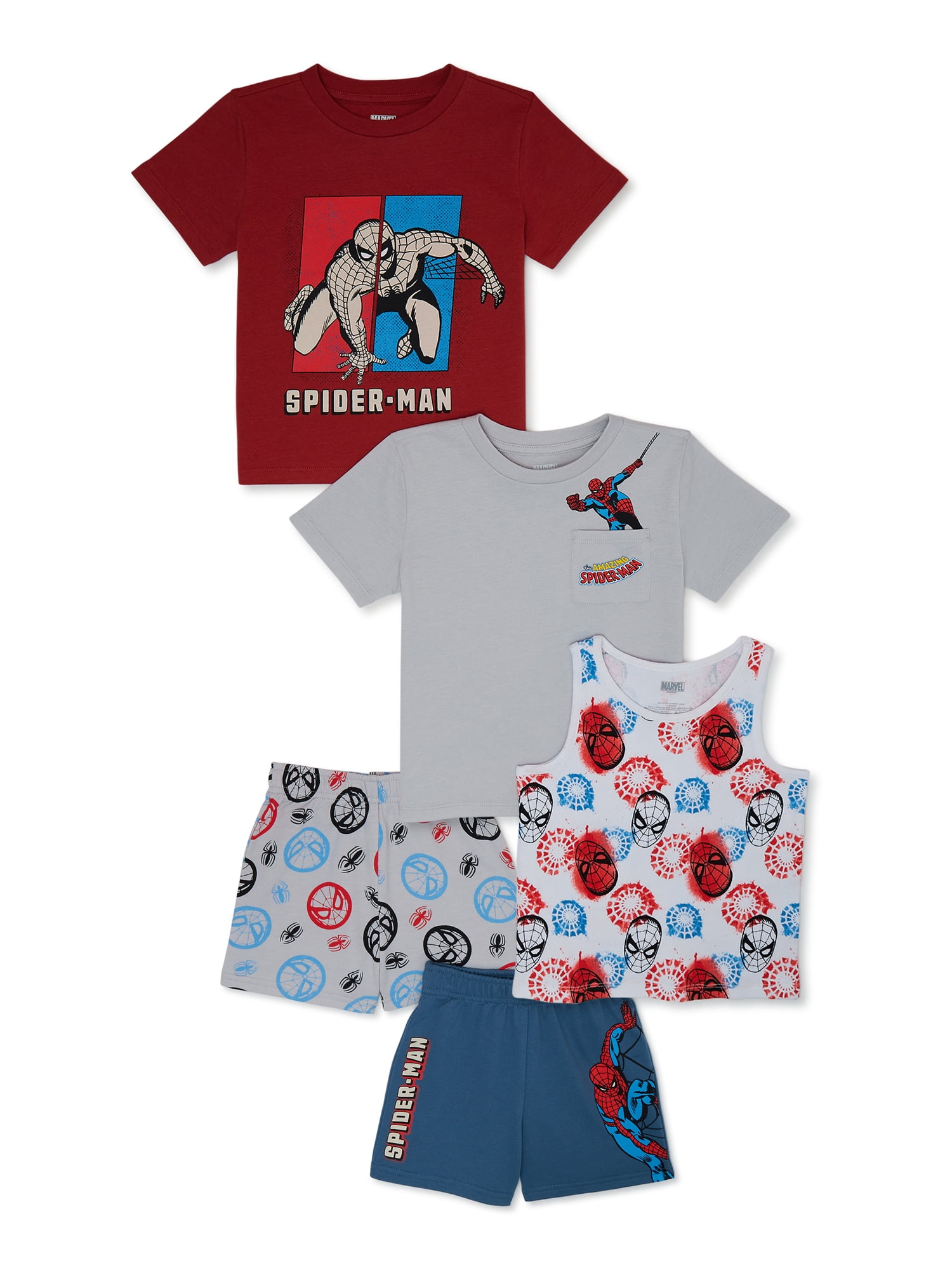 Spider-Man Toddler Boys Outfit Set, 5-Piece, Sizes 12M-5T - Walmart.com