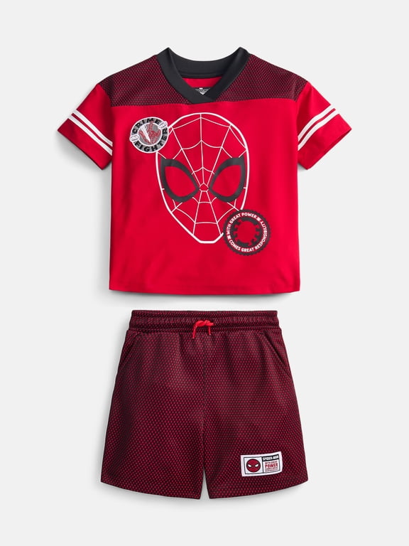 Toddler Boys V Neck Football Jersey and Shorts Set, 2 Piece, Sizes 12M-5T