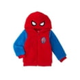thumbnail image 1 of Spider-Man Toddler Cosplay Faux Sherpa Hoodie, Sizes 12M-5T, 1 of 3