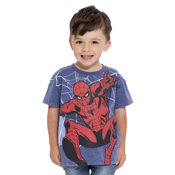 Spiderman Toddler Short Sleeve Crewneck Tee, Sizes 12M-5T