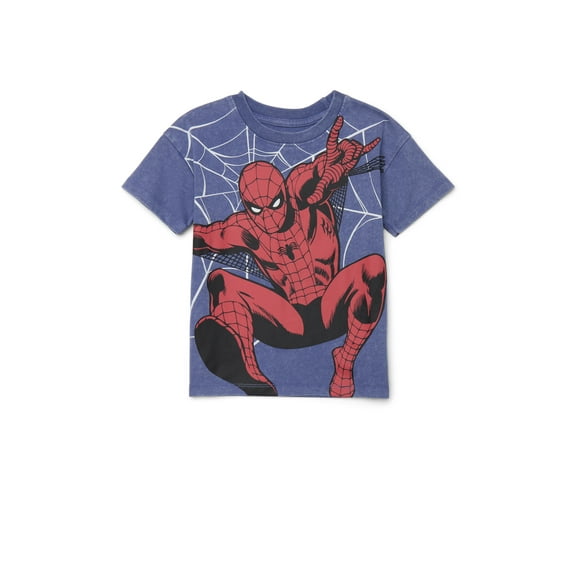 Spiderman Toddler Short Sleeve Crewneck Tee, Sizes 12M-5T