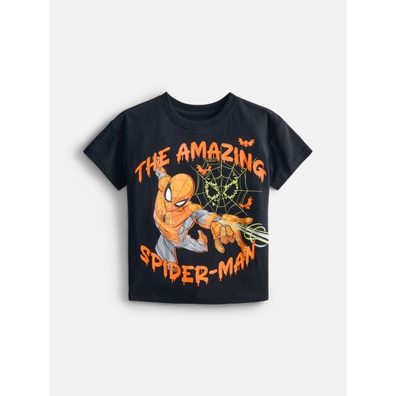 Spider-Man Toddler Boys Halloween Graphic Tee with Short Sleeves, Sizes 12M-5T