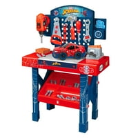 Spider-Man Marvel Spider-Man Tool Bench Playset with Take-Apart Car and 84 Accessories for Ages 3+