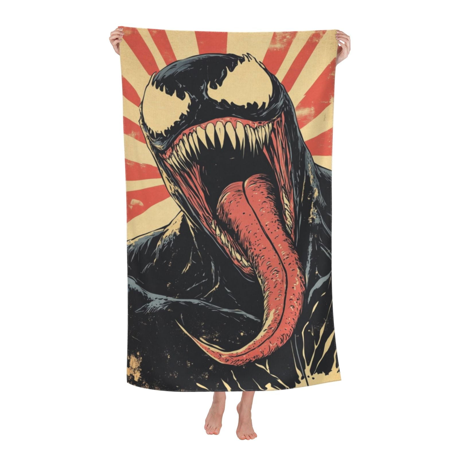 Spider-Man Venom Microfiber Beach Towels,Bath Towels,Quick Dry Oversized Beach Towel(52 x 32)Lightweight Super Absorbent,Beach Essentials Accessories