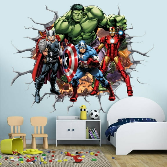 Spider Man Wall Decals Bedroom Accessories Superheroes Wall Stickers Wall Decals Bedroom Decor Nursery Decorative 12X24 inch