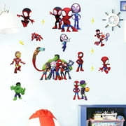 Spider Man Wall Decals Bedroom Accessories Superheroes Wall Stickers Wall Decals Bedroom Decor Nursery Decorative 12X24 inch