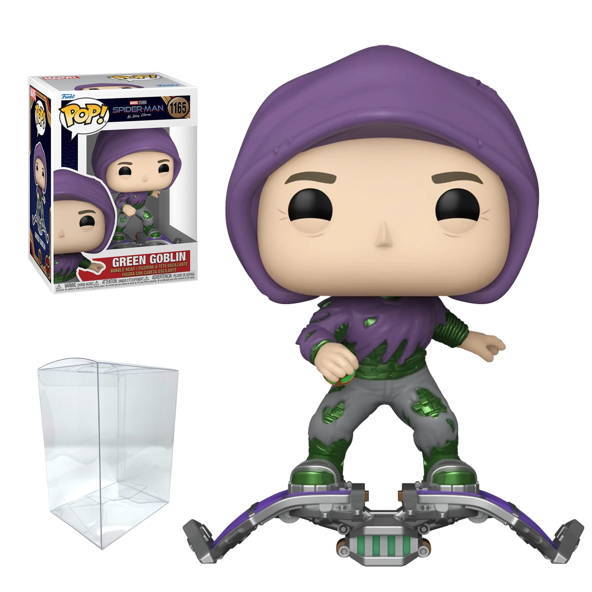 Spider-Man No Way Home – Green Goblin #1165 Funko Pop with Protector Bundle - Includes Green Goblin #1165 Vinyl Figure with Blue Salamander Emporium Plastic Protector Case