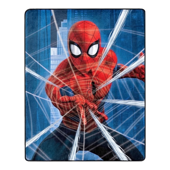 Spider-Man Silk Touch Throw Blanket, "Web City Blues", 40x50, 1 each