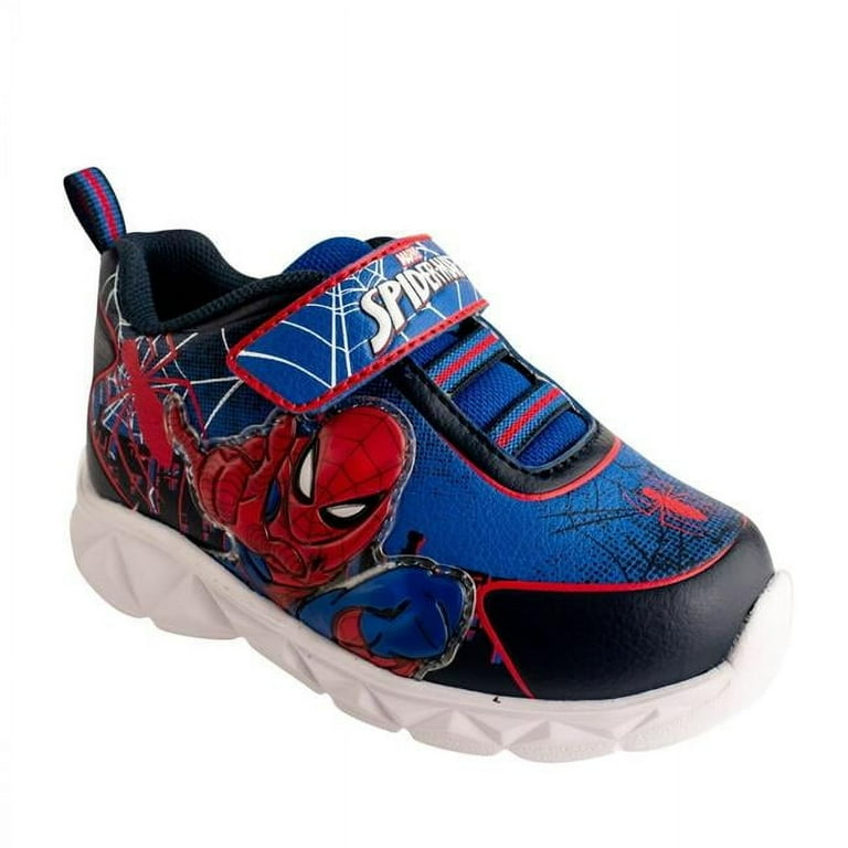 Spider-Man Web Crawl Kids Light Up Athletic Shoes Size