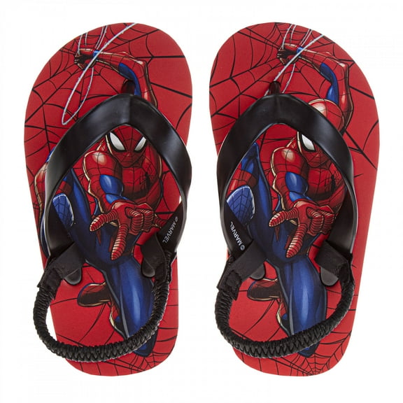 Spider Man 893604-size9-10 Web Swing Kids Slide Sandals - Size 9-10