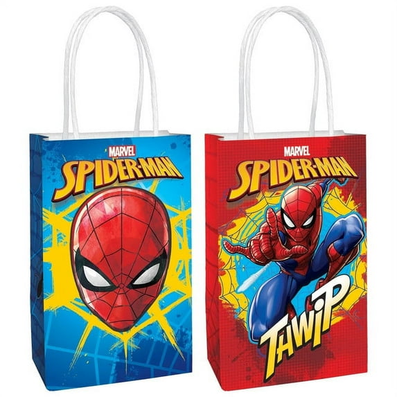 Spider-Man Webbed Wonder Printed Paper Kraft Bag, 8ct