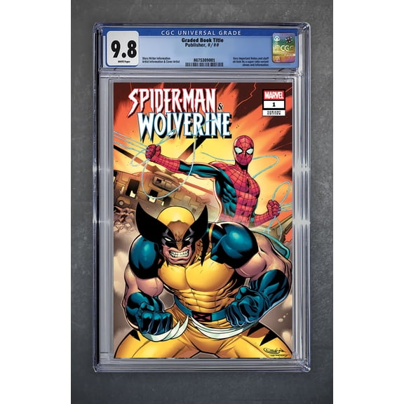 Spider-Man & Wolverine 1 CGC Universal Series 9.8 Sajad Shah Variant A Trade LTD 3000