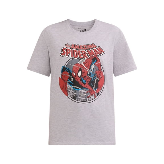 Spider-Man Women's Graphic Tee with Short Sleeves, Sizes XXS-XXL