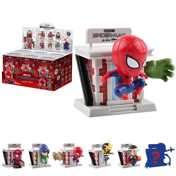 YuMe Spider-Man: No Way Home Tower Series 2 Hero Box Collectible, 6-Pack Set, No Duplicates, 6 Unique Designs