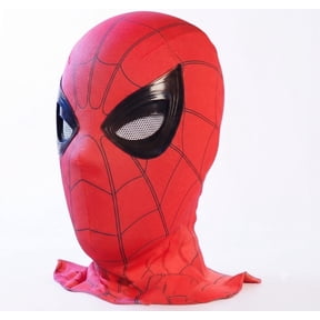 Spider Mask with Moving Eyes, Superhero Cosplay Mask Helmet, Realistic Spider Costume Mask, Full Face Chin Control Eyes Halloween Superhero Costume Accessories