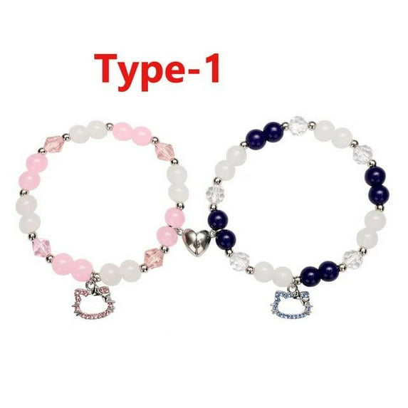 Spider Matching Friendship Bracelets for Best Friends Couples Spider Magnet Couple Charm Bracelet for BFF Sister Set of 2