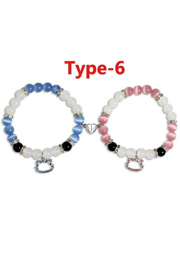 Spider Matching Friendship Bracelets for Best Friends Couples Spider Magnet Couple Charm Bracelet for BFF Sister Set of 2