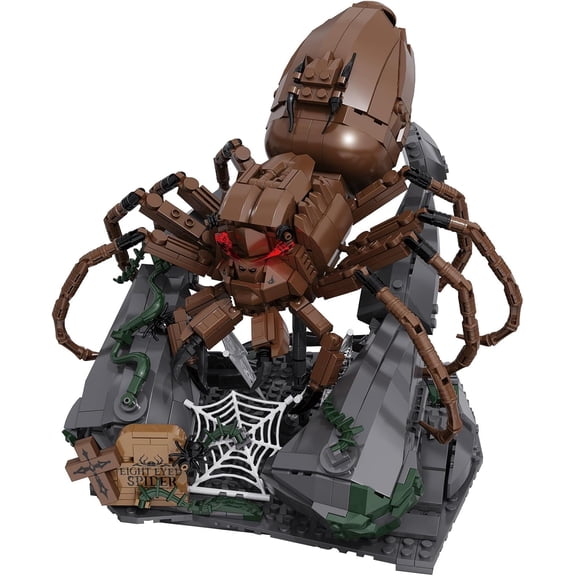 Spider Model Building Set for Adults Boys Girls, Eight Eyed Spiders Animal Display Model, Halloween Decor, Insect Series Building Toy, Creative Birthday Gifts (875 Pieces