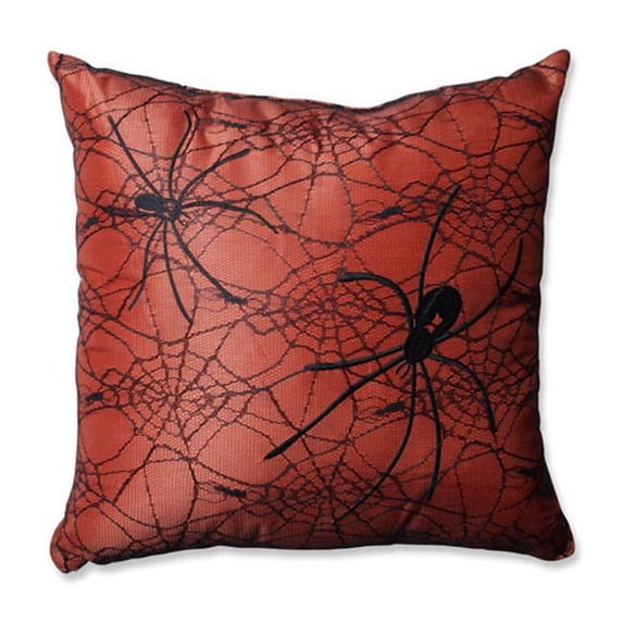 Spider Orange 16.5 in. Throw Pillow