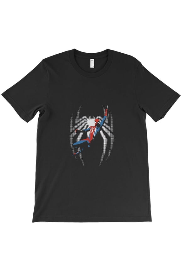 Spider PS4, Funny Video Game Parody Graphic Tee, Gamer K5746 Unisex T-Shirt – Extended Sizes Up to 5XL