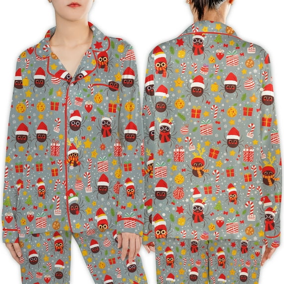 Spider Pajama Sets For Women, Christmas Pajamas, Family Christmas Pajamas
