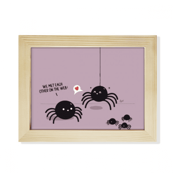 Spider Pattern Insect Cobweb Illustration Desktop Photo Frame Picture Art Decoration Painting 6x8 inch