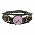 thumbnail image 1 of Spider Pattern Insect Cobweb Illustration Leather Braided Ocean Bracelet Wristband, 1 of 4