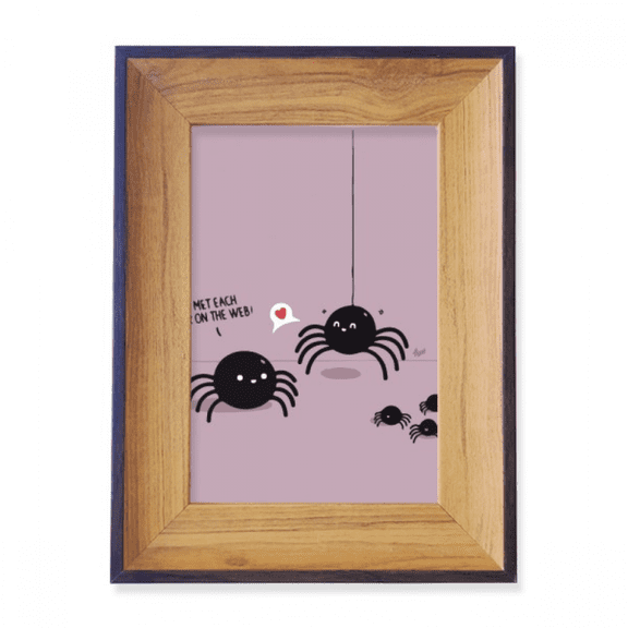 Spider Pattern Insect Cobweb Illustration Photo Frame Exhibition Display Art Desktop Painting