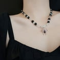 thumbnail image 1 of Spider Pendant Necklaces Fashion Splice String Black Beaded Clavicle Chain Diablo High Street Diamond Spider Pendant Jewelry, 1 of 7
