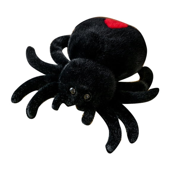 Spider Plush Toy - 9.8-inches Cute Black Spider Plush Stuffed Animal,Gift for Here& His,Party and Home Decoration