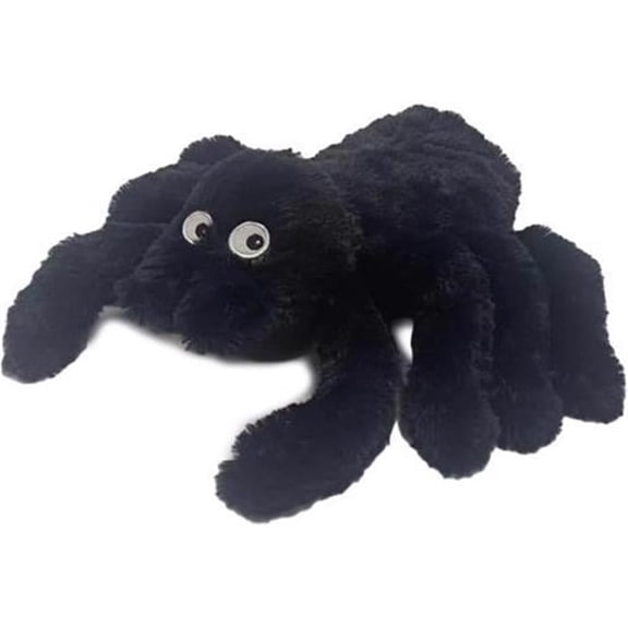 Spider Plush Toy - Black - 12 inches - Microwavable Comfort