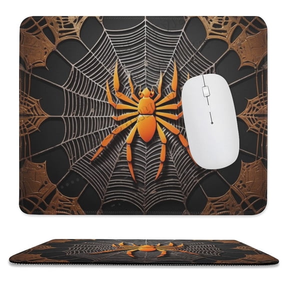 Spider Print Mouse Pad, Computer Mouse Mat with Anti-Slip Rubber Base, Easy Gliding, with Stitched Edge,Funny Mouse Pad with Design 10"x12"