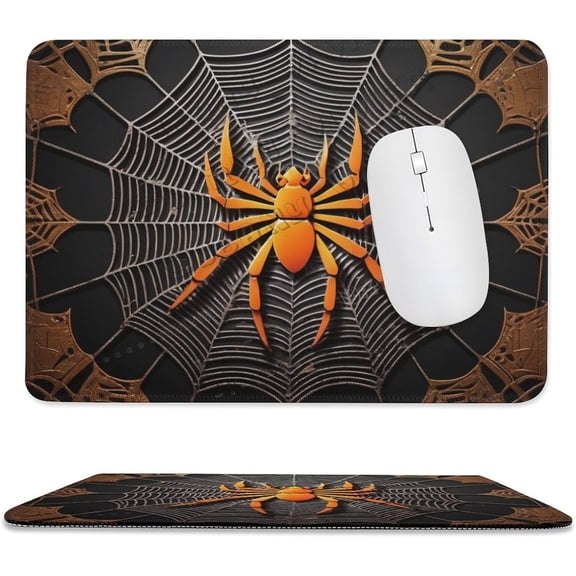 Spider Print Mouse Pad, Computer Mouse Mat with Anti-Slip Rubber Base, Easy Gliding, with Stitched Edge,Funny Mouse Pad with Design 8"x10"