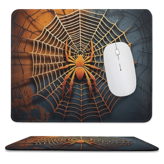 Spider Printed Mouse Pad,Funny Mouse Pad with Stitched Edge Rubber Base with Non-Slip,Mouse Pad for Computers,Laptop, 10"x12"